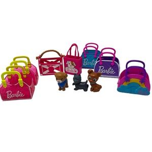 Barbie Mixed Lot of Dogs and Dog Carriers‎ Replacement Accessories Mattel